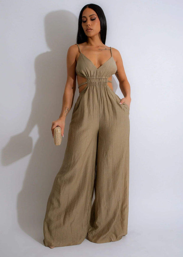 Plus Size Wide-Leg Jumpsuit