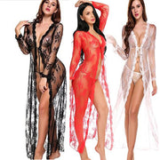 Sheer Lace Lingerie Bathrobe
