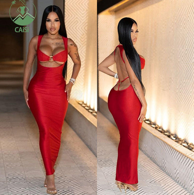 Hollow-Out Bodycon Party Dress