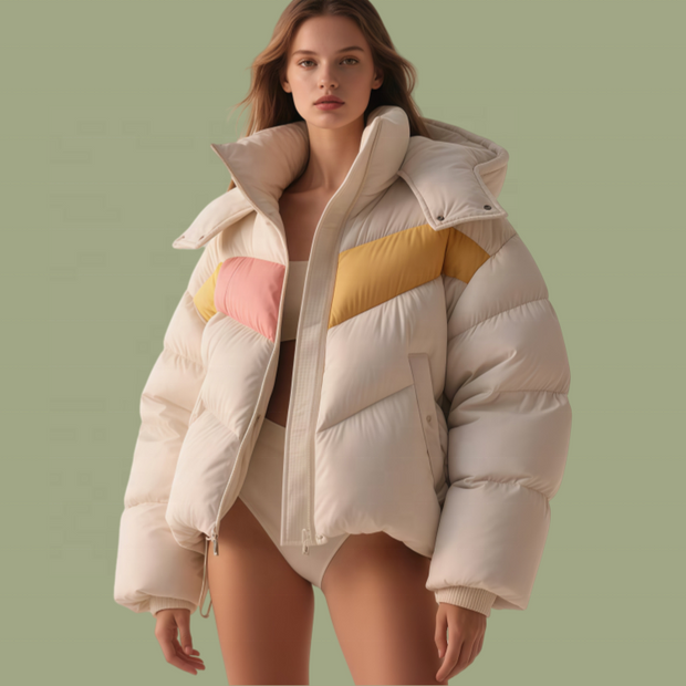 Designer Zip-Up Parka Coat