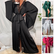 Satin Pajama Bathrobe Set