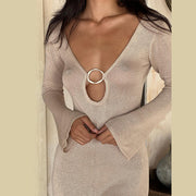 Backless Knit Beach Cover-Up