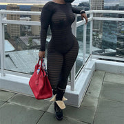 High-Waisted Mesh Bodysuit