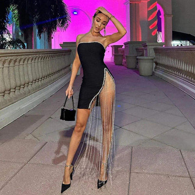 Elegant Strapless Party Dress