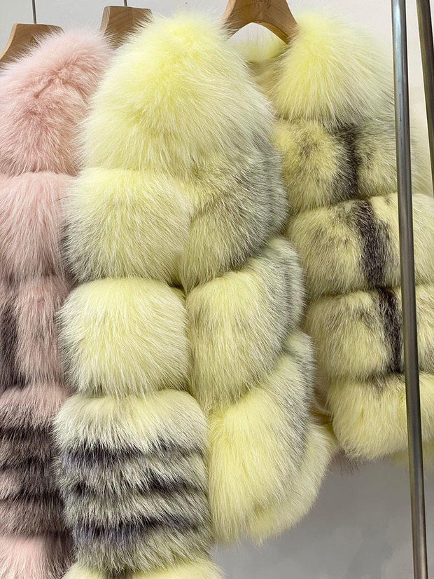 Fox Fur Fluffy Coat