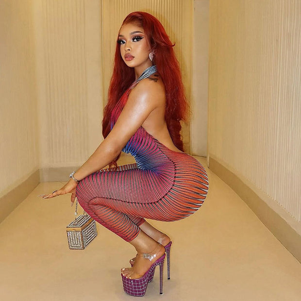 Sleeveless Halter Sexy Jumpsuit