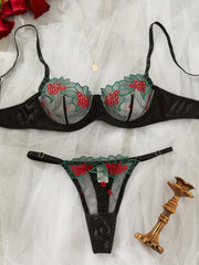 Contrast Lace Lingerie Set