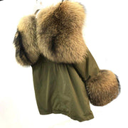 Raccoon Fur Lining Puffer Coat