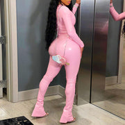 PU Bodycon Set