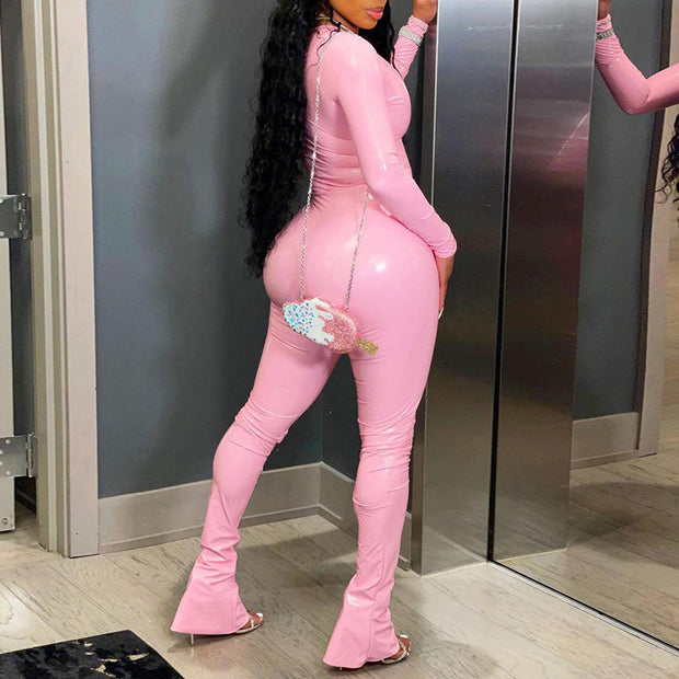 PU Bodycon Set