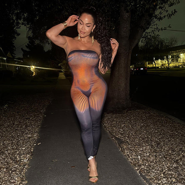 Sleeveless Tight Long Jumpsuit