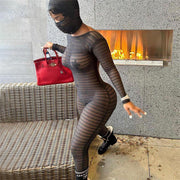 High-Waisted Mesh Bodysuit