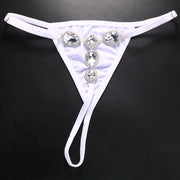Rhinestone Waist Chain Thong Bikini