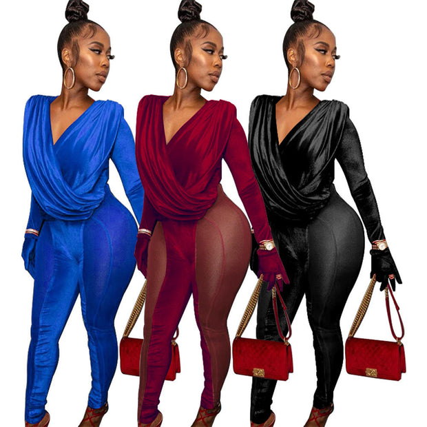 Velvet Spliced Bodysuit