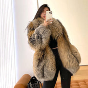Long Fox Real Fur Overcoat