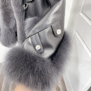 Fox Fur Leather Coat