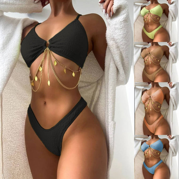 Metal Chain Bikini Set