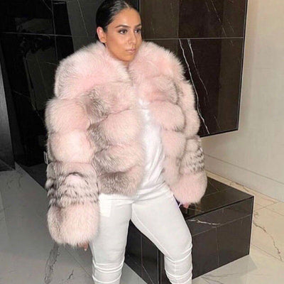 Fox Fur Fluffy Coat