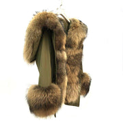 Raccoon Fur Lining Puffer Coat