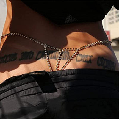 Rhinestone Body Chain Bikini