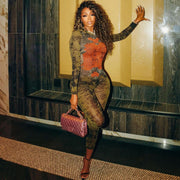 Digital Print One-Piece Jumpsuit
