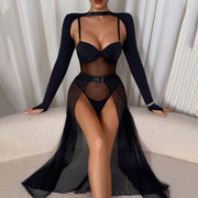 Backless Mesh Fashion Set