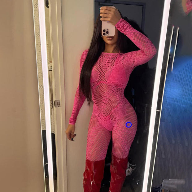 Sheer Mesh Jumpsuit