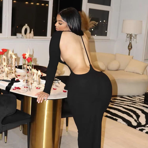 Backless Black Sheath