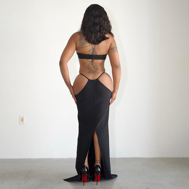 Spicy Girl Backless Maxi Party Dress