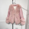 Fox Fur Leather Coat