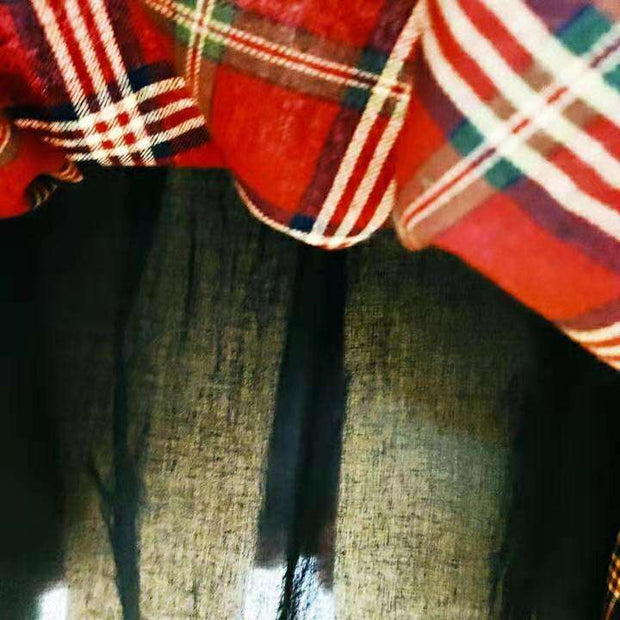 Vintage Red Plaid Skirt