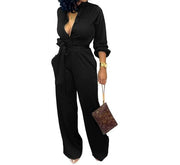 Elegant Belted Formal Jumpsuit