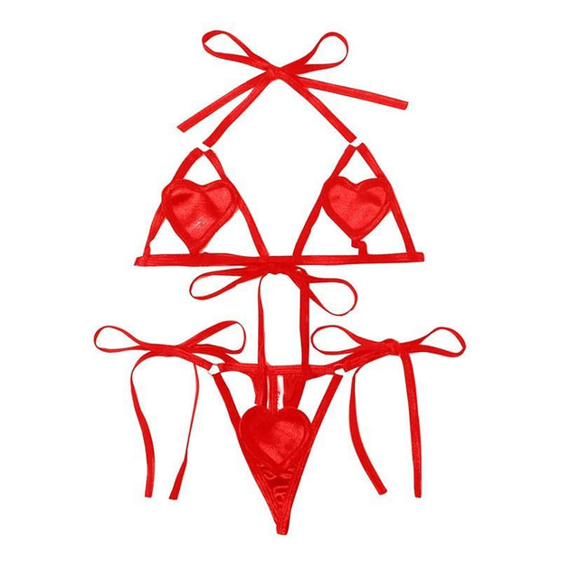 Hollow Heart Lingerie Set