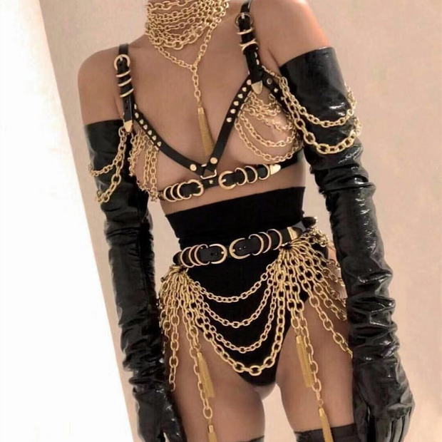 Gold Tassel Dance Set