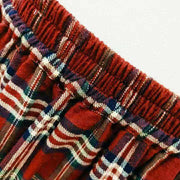 Vintage Red Plaid Skirt