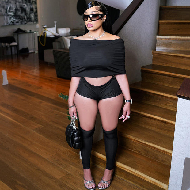 Three-Piece Mini Shorts Set