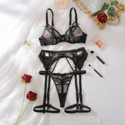 Sheer Mesh Underwire Femme Set