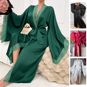 Satin Pajama Bathrobe Set