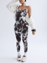 Front-Zip Backless Romper