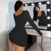 Bodycon Corset Long Sleeve Mini Dress