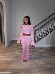 Ripped Lace Two-Piece Club Set