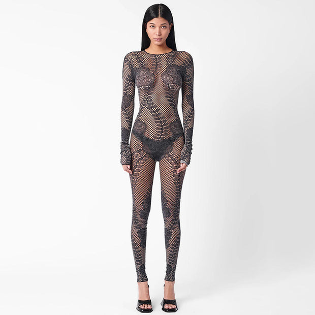 Sheer Mesh Jumpsuit