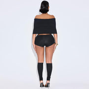 Three-Piece Mini Shorts Set