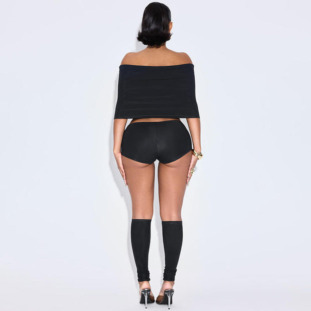 Three-Piece Mini Shorts Set