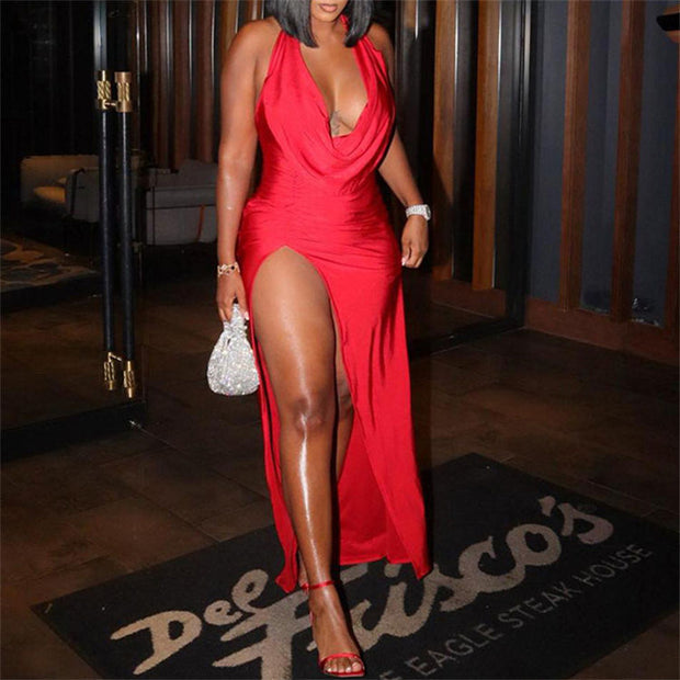 Women’s V-Neck Party Dress