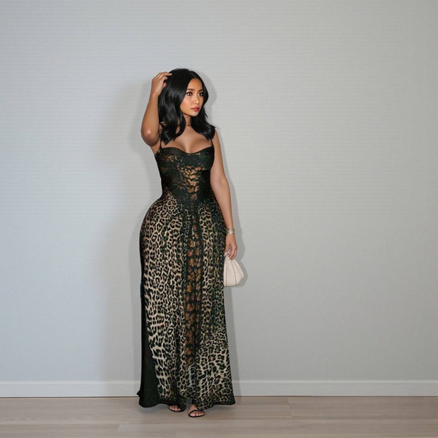 Backless Draped Maxi Dress