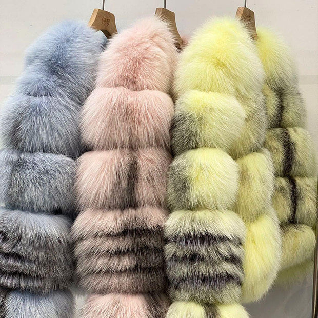 Fox Fur Fluffy Coat