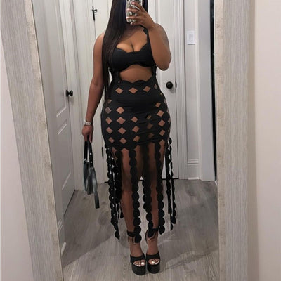 Tassel Backless Dress