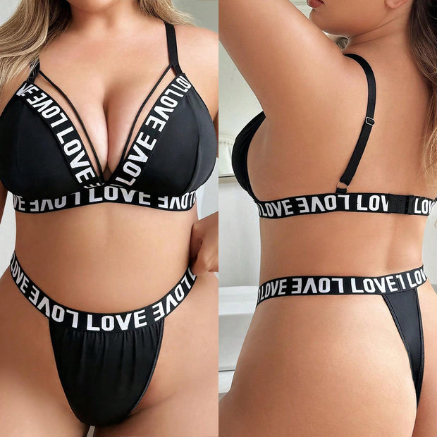 Plus-Size Athletic Bikini Set