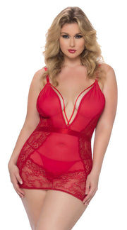 Plus-Size Lace Lingerie